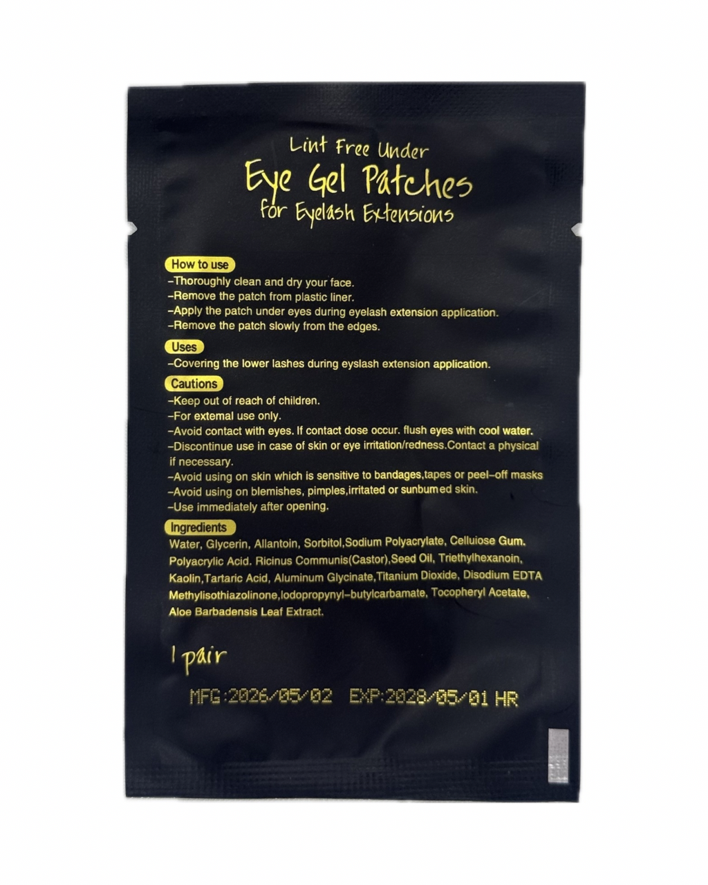 Hydrogel Eye Patch (100 pcs)